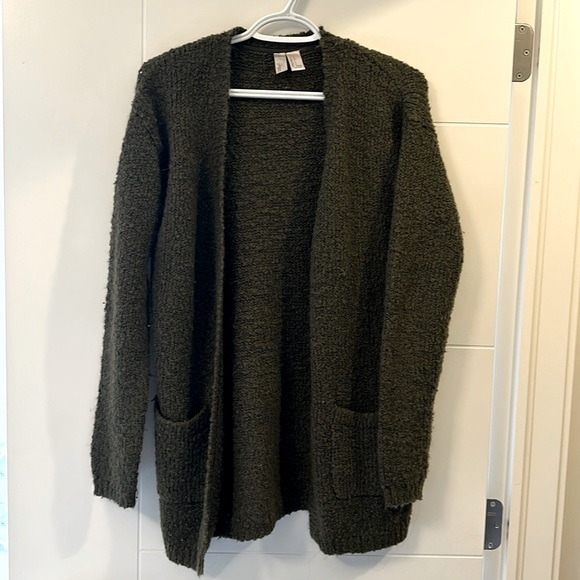Forever21 dark green open cardigan - Picture 1 of 3